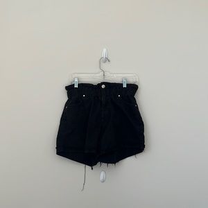 Black High Waisted Jean Shorts
